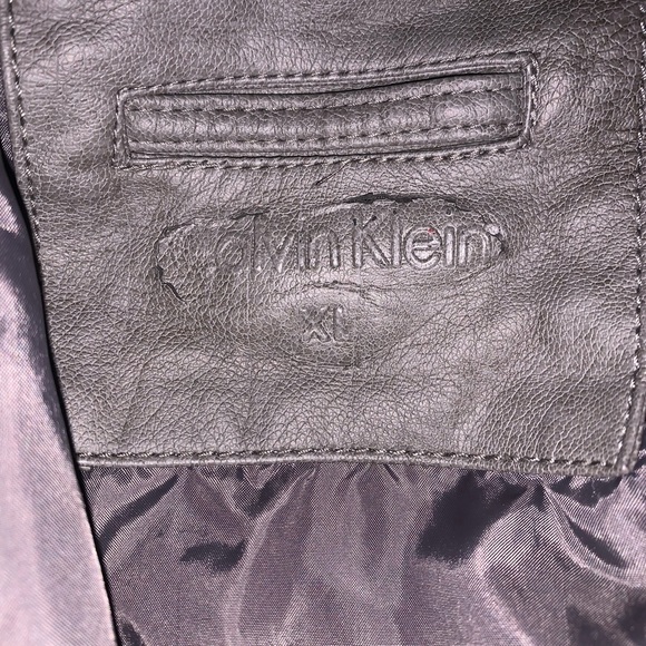 Calvin Klein faux leather jacket Men XL - Picture 6 of 8